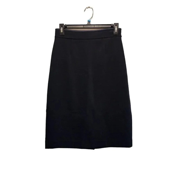 NWOT Charles Nolan Short Skirt Business Womens Size 2 Black Wool Blend Side Zip - Picture 1 of 9